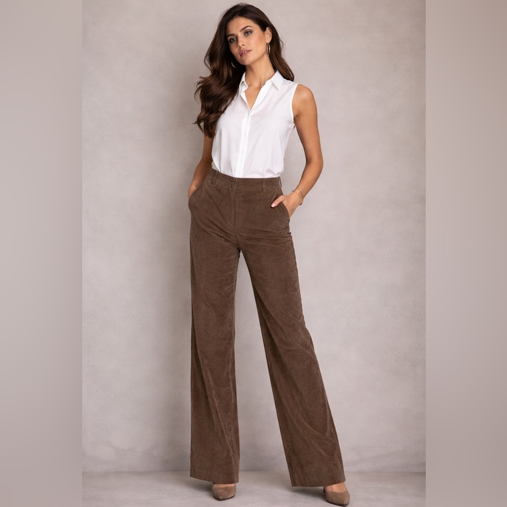 boy. by Band of Outsiders Brown Wide-Leg Pants